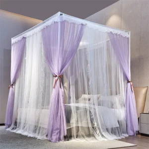 Moustiquaire Palace en polyester 100% pour lit cadre inox
