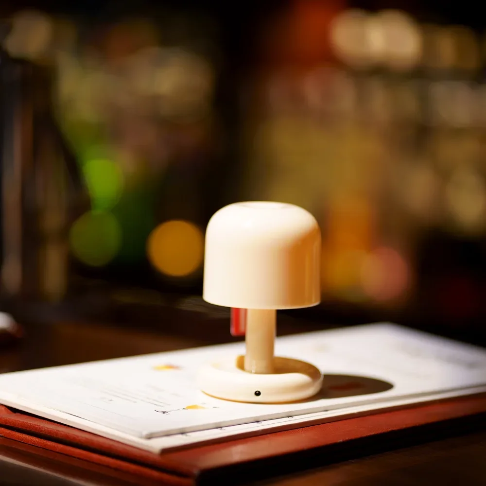 Mini lampe de table champignon coucher du soleil rechargeable USB - Veilleuse LED pour décoration intérieure – Image 5