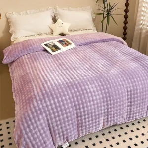 Housse de couette en flanelle polaire épaisse pour lit Queen King - Confort hivernal chaleureux