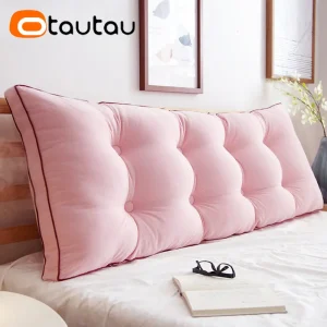 Coussin de lit en coton pur lavable pour tête de lit et décoration intérieure