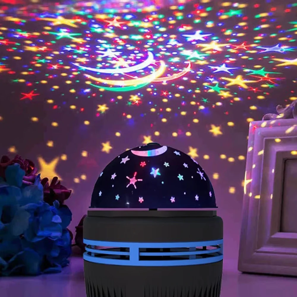 Projecteur galaxie USB Aurora RGB rotatif 360° avec télécommande DMX pour ambiance cinéma maison – Image 6