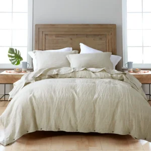 Housse de couette 100% lin naturel français, douce et confortable pour lit Queen - Literie écologique