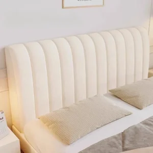 Housse de tête de lit en velours doux épais, protection anti-poussière pour chambre à coucher