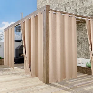Rideau exterieur marron clair