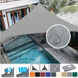 Voile d'ombrage triangulaire étanche pour jardin et patio - Protection UV optimale