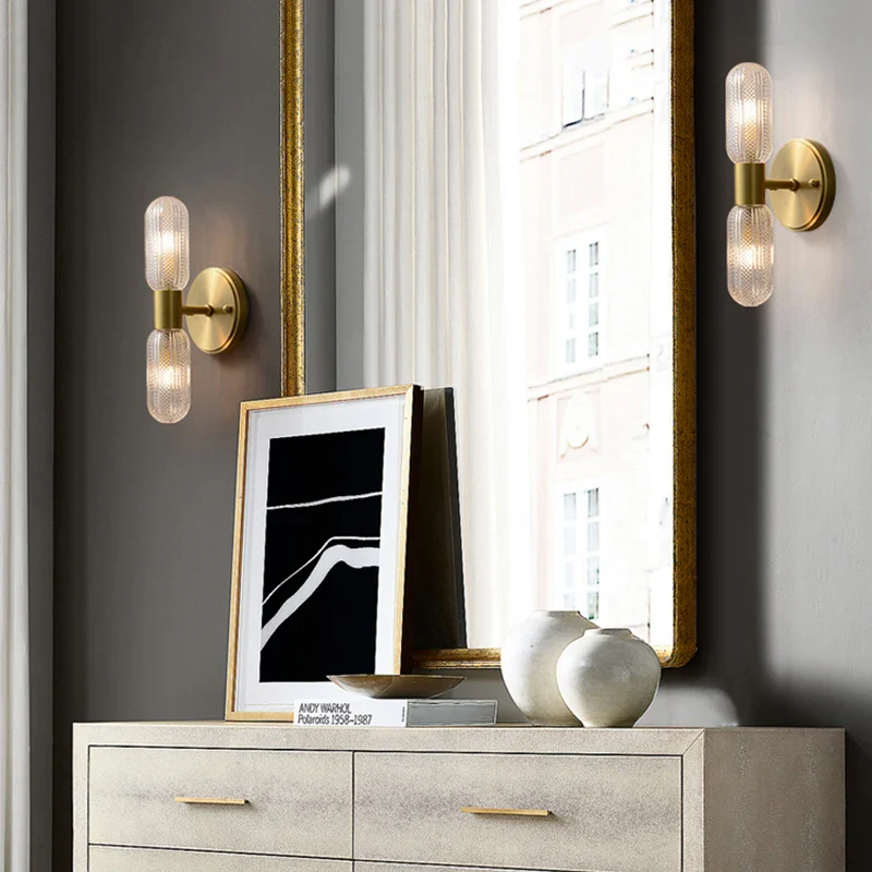 Applique murale LED acrylique moderne avec tuyau cuivre - Éclairage salon et chambre – Image 6