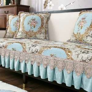 Housse de canapé jacquard polyester anti-dérapante protection déco confortable