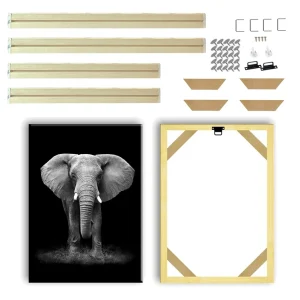Cadre photo mural en bois personnalisable pour décoration d'intérieur moderne