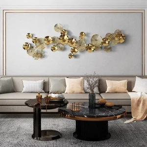 Pendentif mural métallique moderne pour salon et salle à manger - Décoration murale élégante