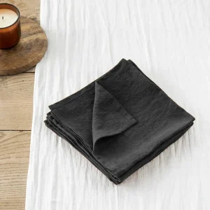Lot de 4 serviettes en lin pur 45x45 cm élégantes