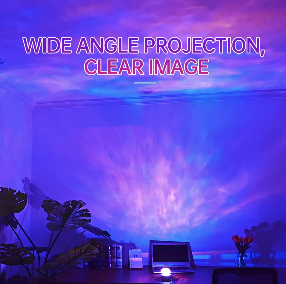 Projecteur galaxie USB Aurora RGB rotatif 360° avec télécommande DMX pour ambiance cinéma maison – Image 5