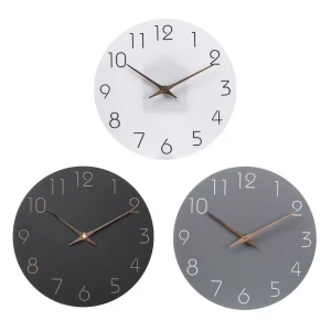 Horloge murale silencieuse en bois 14 pouces moderne pour salon et chambre à coucher