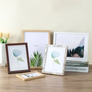 Cadre photo en bois A4 pour mur, support décoratif moderne en MDF, cadeau commémoratif