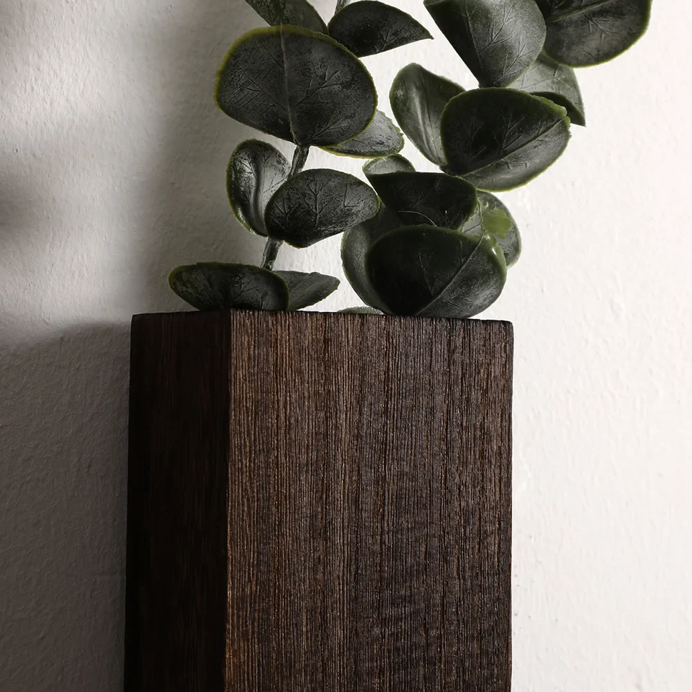 Jardinière murale noire en bois pour plantes d'intérieur, décoration boho pour salon et chambre – Image 6