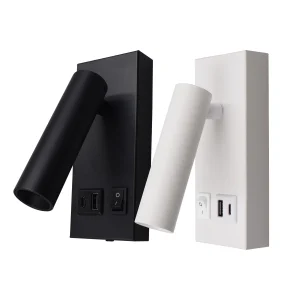 Lampe murale de lecture réglable avec charge USB-C pour chambre et hôtel - Éclairage moderne