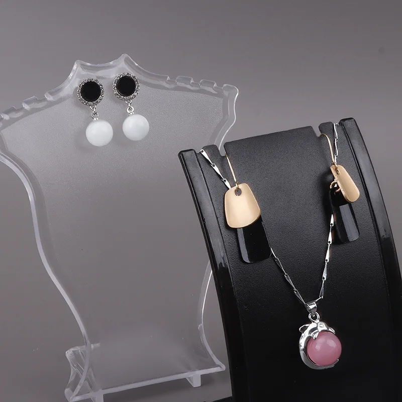 Mini présentoir de colliers en acrylique, mannequin porte-bijoux pour vitrine et rangement – Image 4