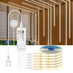 Bande LED plafond intégrée COB linéaire, ruban auto-adhésif pour décoration murale et éclairage ambiant salon