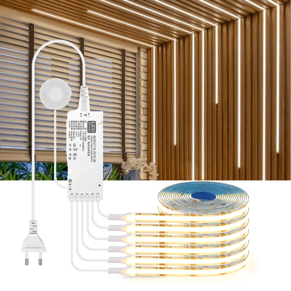 Bande LED plafond intégrée COB linéaire, ruban auto-adhésif pour décoration murale et éclairage ambiant salon – Image 2