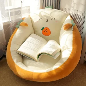 Coussin de sol japonais doux en tissu peluche pour salon, chambre et balcon - Ombre Interieur