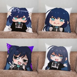 Taie d'oreiller décorative imprimée pour chambre ado - 40x40 à 60x60 cm - Style animé
