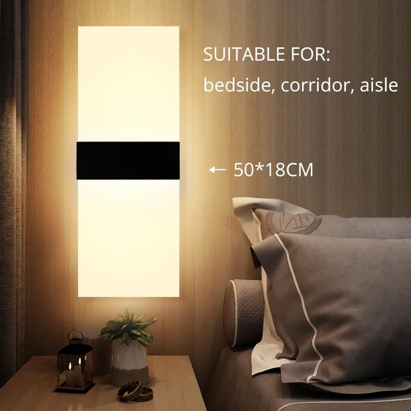 Applique murale LED acrylique pour tête de lit, éclairage décoratif salon chambre – Image 3