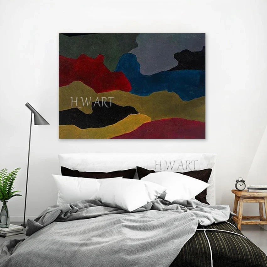 Peinture murale abstraite pour chambre de bébé - Toile texturée sans cadre - Décoration artistique – Image 6