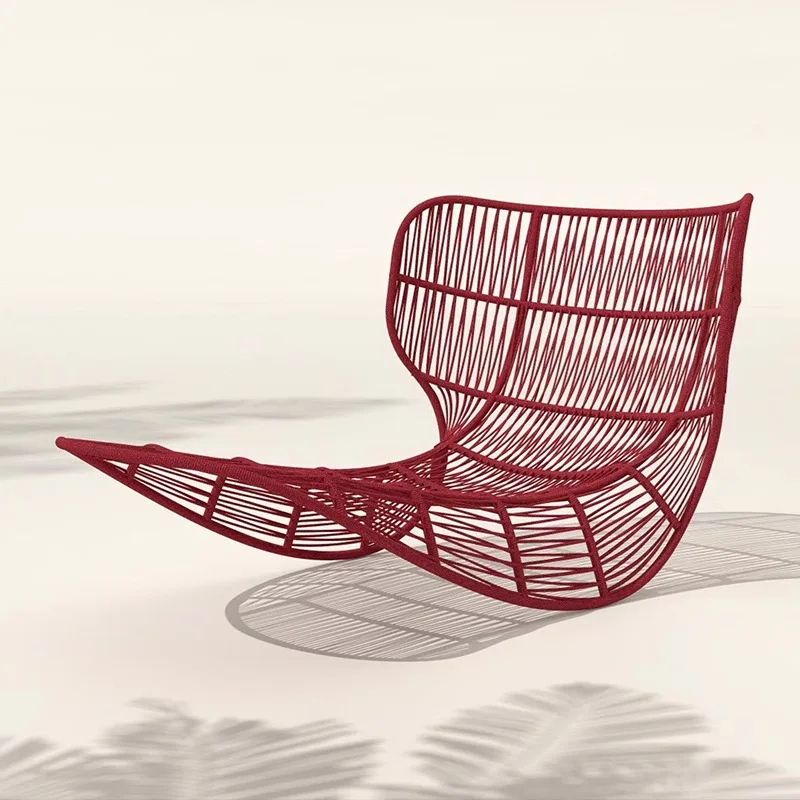Canapé-lit rotin inclinable pour balcon terrasse étanche protection solaire design nordique – Image 3