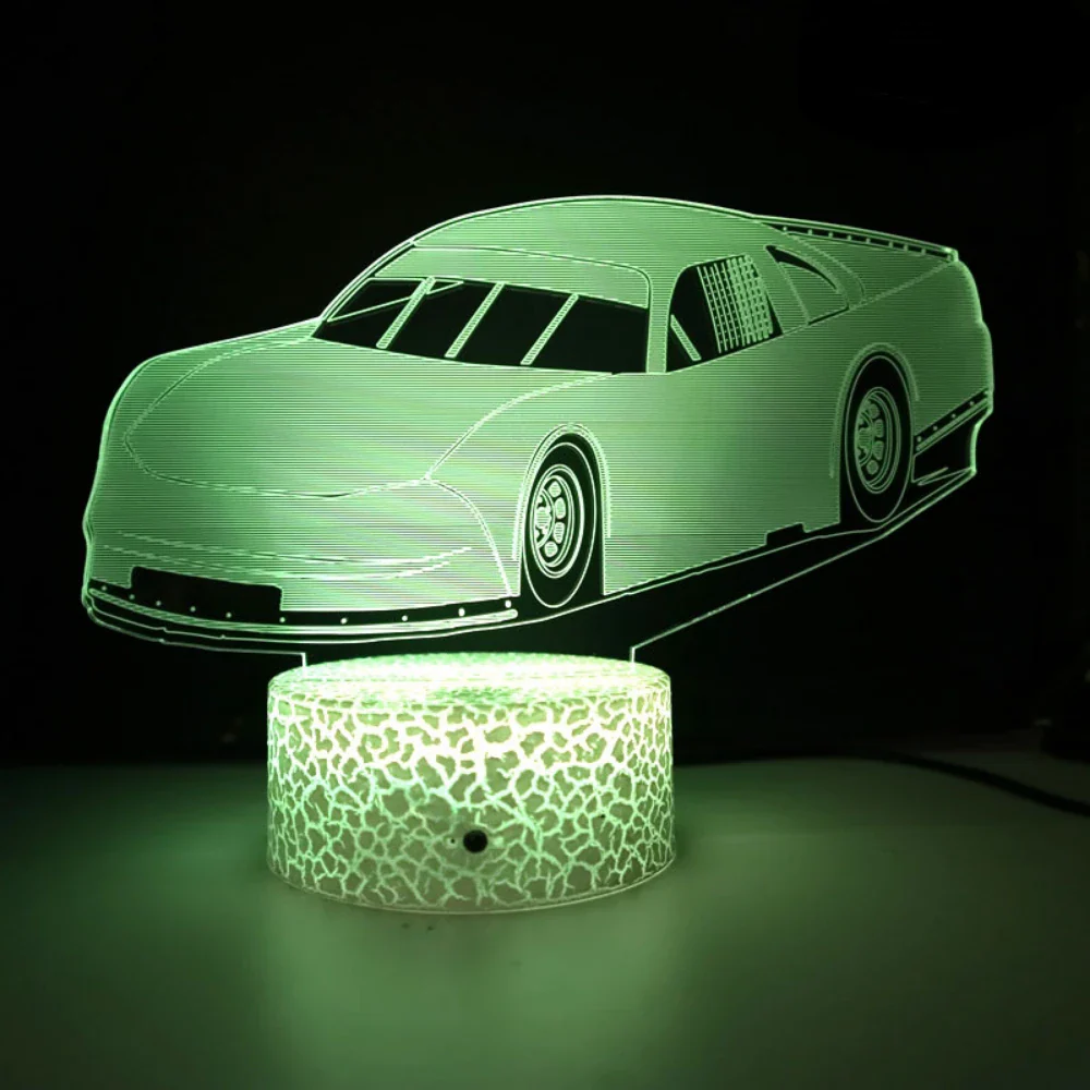 Lampe de chevet 3D 16 couleurs avec télécommande - Veilleuse décorative pour chambre garçon ou homme – Image 6