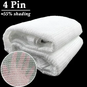 Filet d'ombrage blanc 55% pour serre, balcon et jardin - Protection solaire HDPE