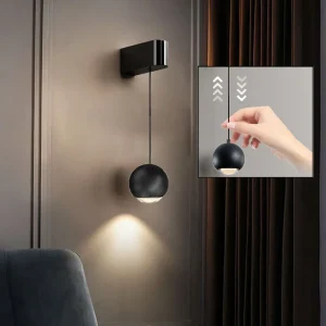 Applique murale réglable pour tête de lit moderne avec câble de luxe et éclairage LED