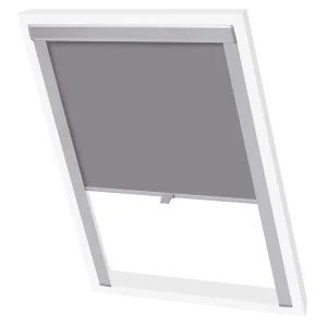 Rideau occultant à enroulement gris pour fenêtre de toit, store thermobloquant pour chambre et bureau