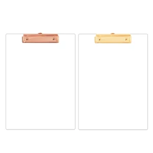 Presse-papier A4 acrylique transparent avec crochet suspendu pour bureau et maison