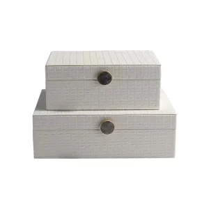 Boîte à bijoux en cuir pour femme - Rangement élégant pour boucles d'oreilles, bracelets et bagues