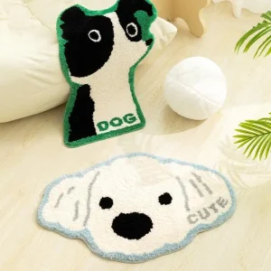 Tapis peluche dessin animé cachemire absorbant 40x60cm pour enfant
