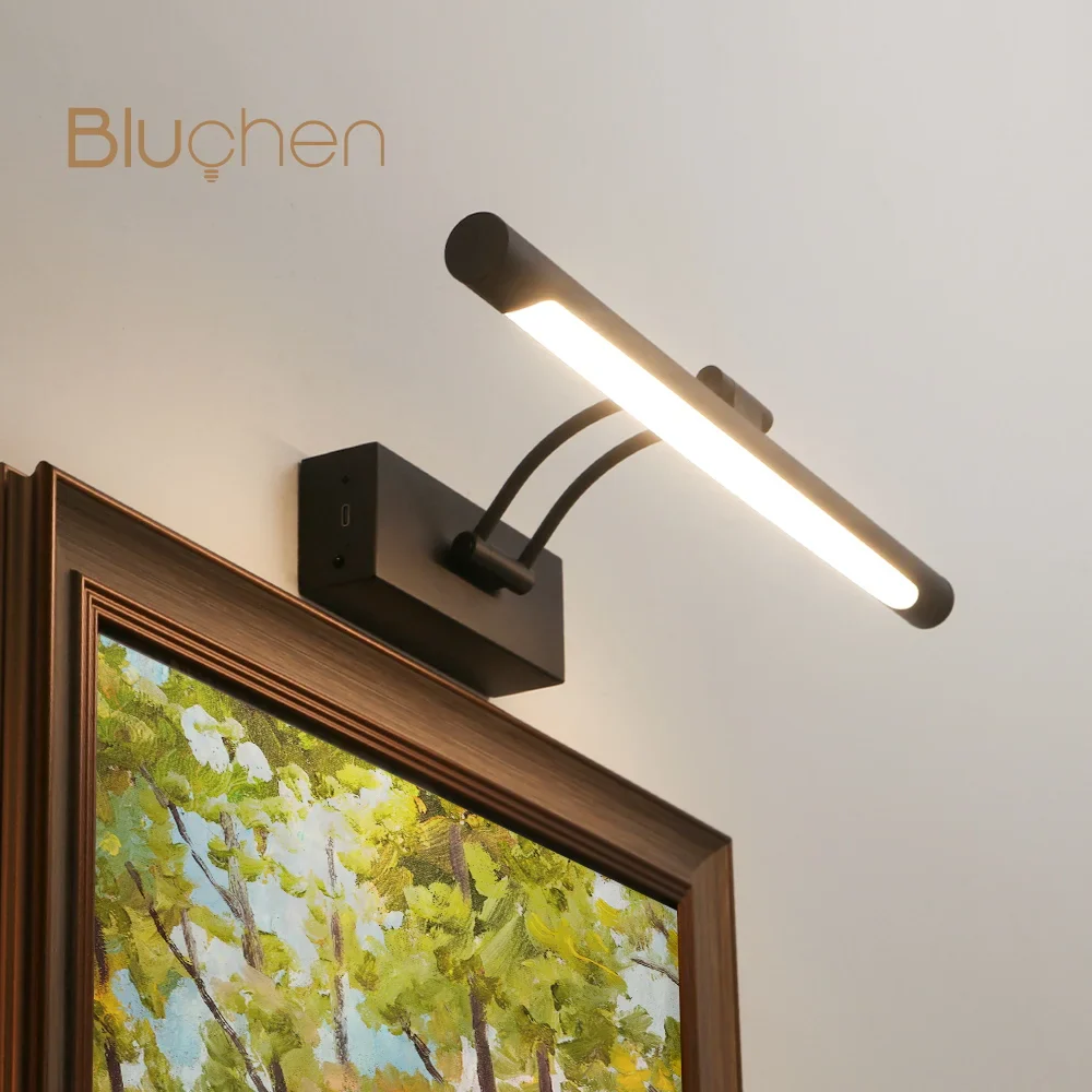 Applique murale LED rechargeable sans fil avec télécommande, 40cm, moderne, pour salon – Image 3