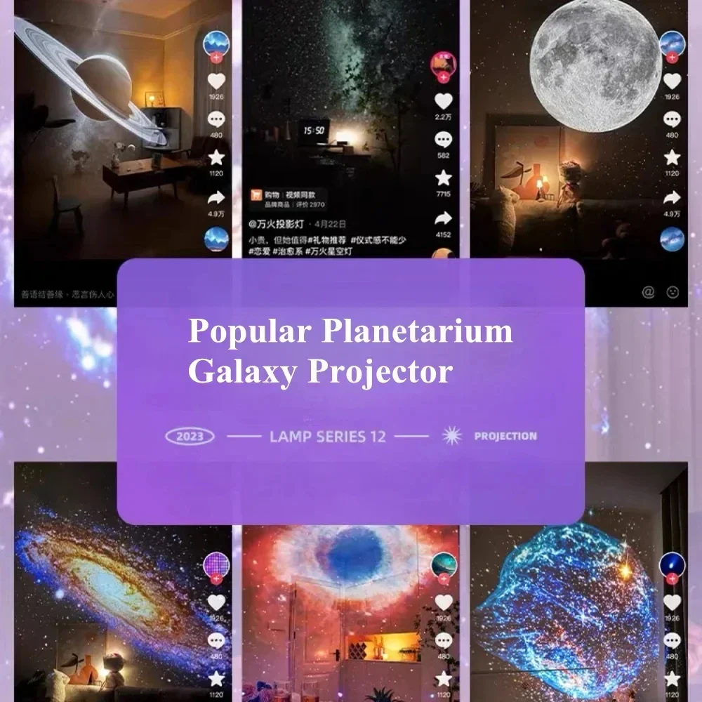 Projecteur d'étoiles 3D Galaxy sans fil avec haut-parleur Bluetooth pour chambre et décoration – Image 5