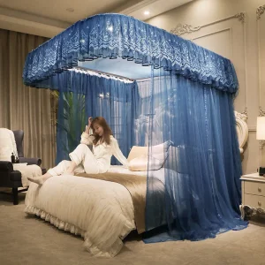 Moustiquaire Princesse U polyester 100% avec armature pour lit