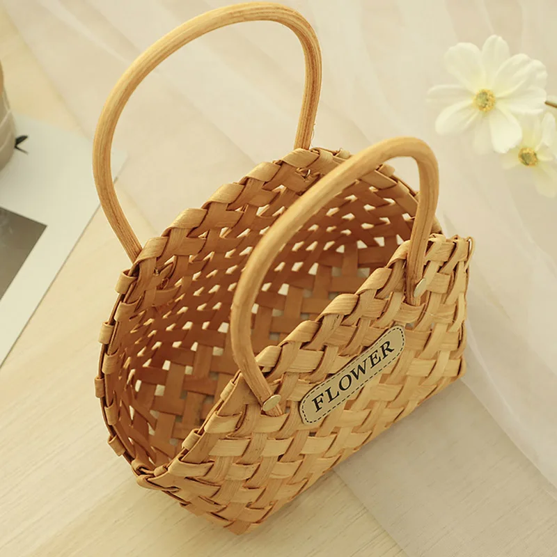 Cachepot tissé à la main en bambou avec poignée - Décoration intérieure naturelle pour plantes – Image 6