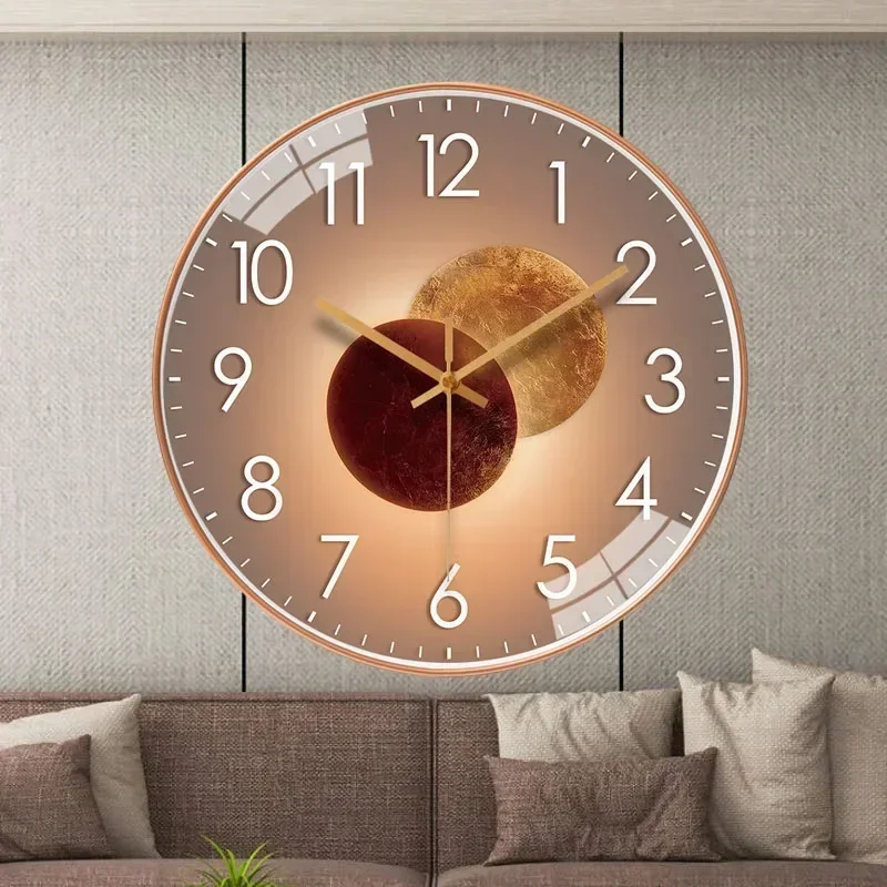 Horloge murale silencieuse sans tic-tac pour salon et chambre - Design original et coloré – Image 3