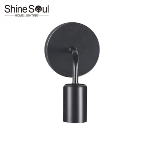 Applique murale rétro industrielle en bois et fer pour salon et chambre - Lampe LED