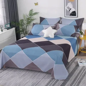 Parure de lit 140x190 cm en coton 3 pièces - Ensemble literie confortable pour chambre