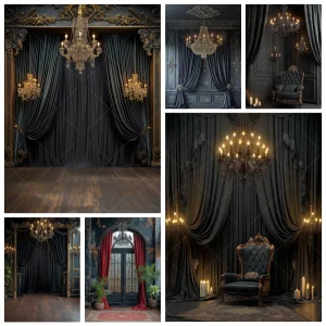 Rideau de fond photo noir personnalisable pour studio, mariage et décoration intérieure