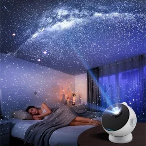 Projecteur d'étoiles 3D Galaxy sans fil avec haut-parleur Bluetooth pour chambre et décoration