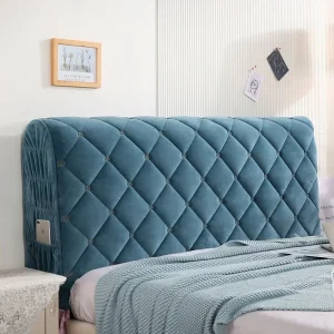 Couvre-tête de lit matelassé en velours brodé, doux et pelucheux, pour chambre à coucher
