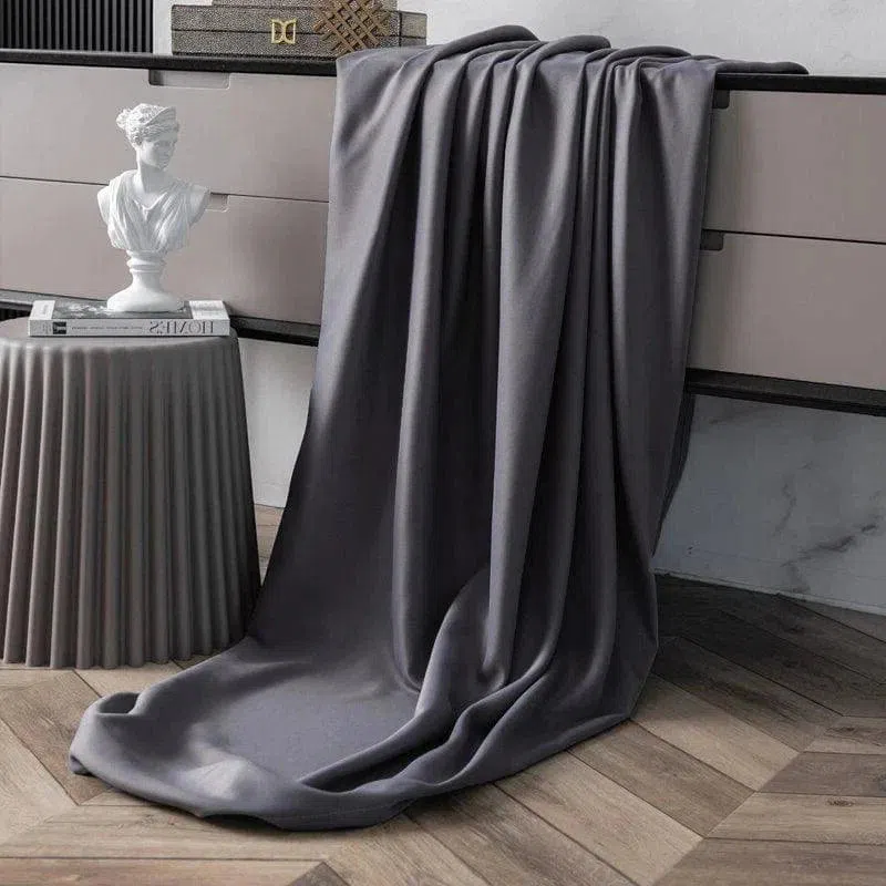 Rideau En Polyester Gris Anthracite Pour Salon – Image 2