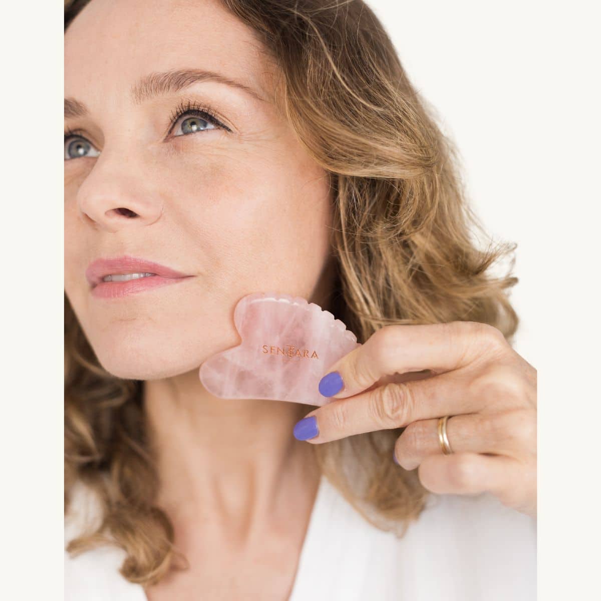 Gua Sha Cœur à Dents – Quartz Rose – Sentara – Image 5