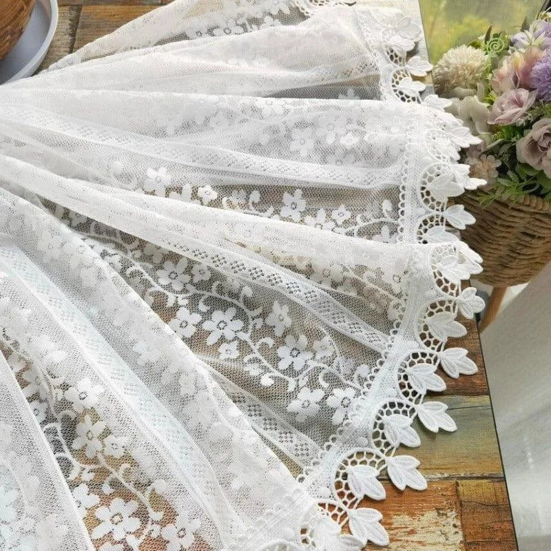 Petit rideau en dentelle blanc – Image 3