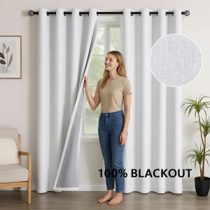 Rideau blanc opaque et thermique