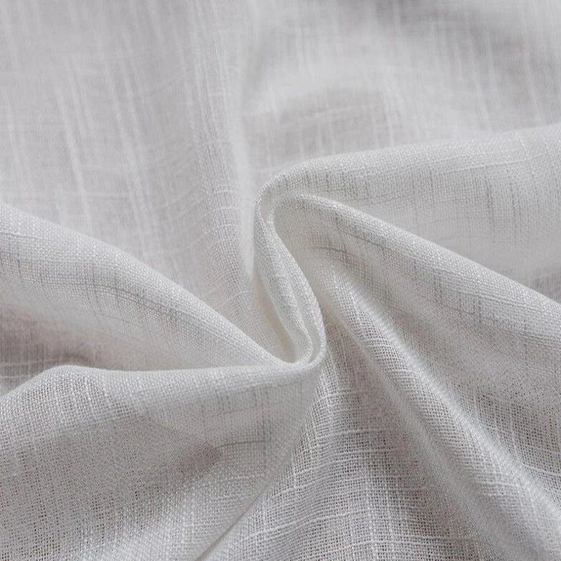 Rideau blanc transparent en polyester – Image 6