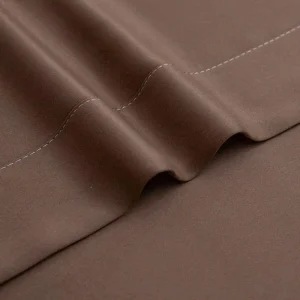 Rideau en Polyester Marron Contemporain